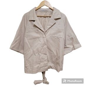 Riani Beige Short Sleeve Top Size 16